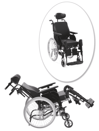 Multifunktionsrollstuhl Netti 4U CE Plus silber