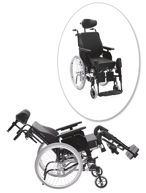 Multifunktionsrollstuhl Netti 4U CE Plus silber
