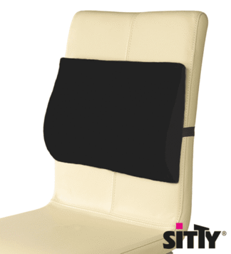 Lumbalkissen Sitty Basic 40 x 28 x 5/1 cm, Gummiband quer