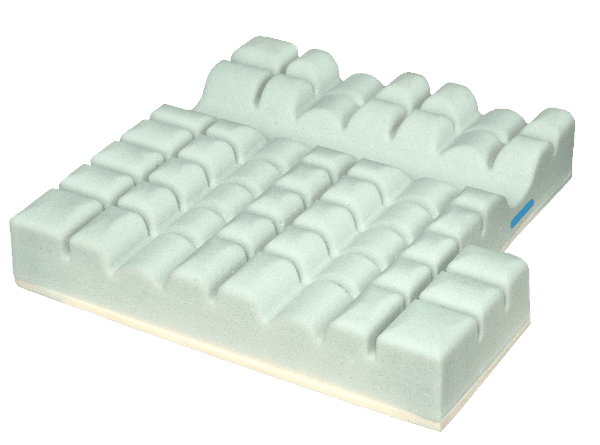Sitzkissen CUBE GEL mit Inko-Kombibezug Höhe 8 cm schwarz-blau