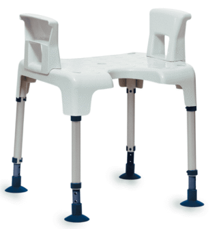 Duschhocker AQUATEC PICO mit Hygieneausschnitt weiß