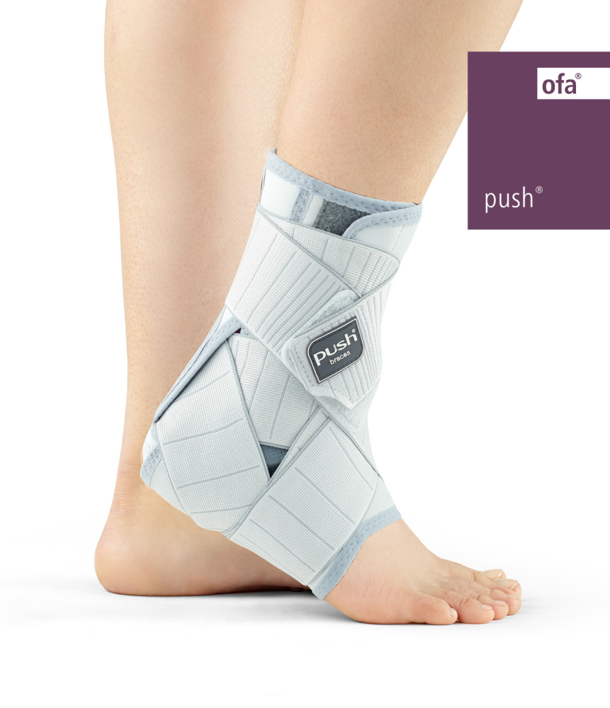 Knöchelbandage Push med grau-aubergine