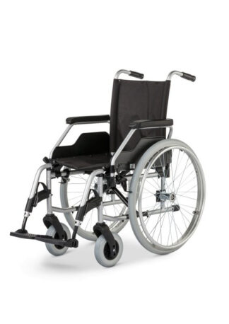 Rollstuhl Budget 9.050, Steckachse, TrBr, Seitenteile 577, silverline, PU