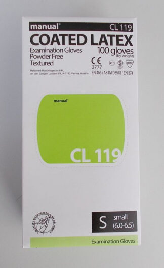 Einmalhandschuh Latex, manual Packung (100 Stück), puderfrei