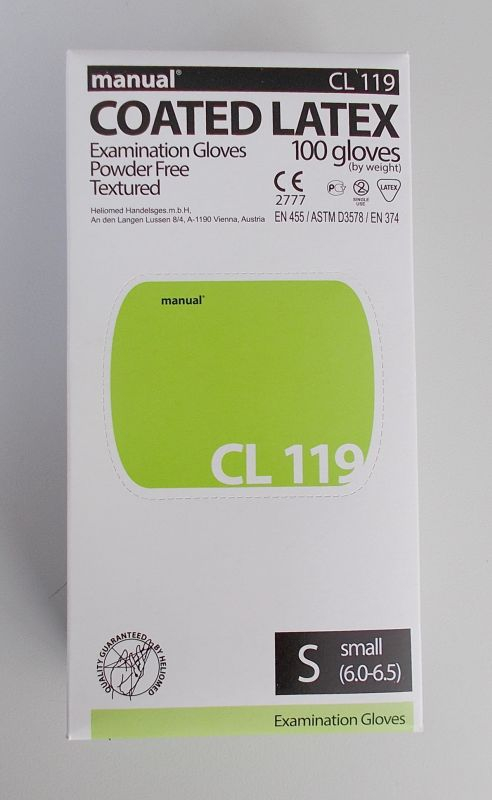 Einmalhandschuh Latex, manual Packung (100 Stück), puderfrei