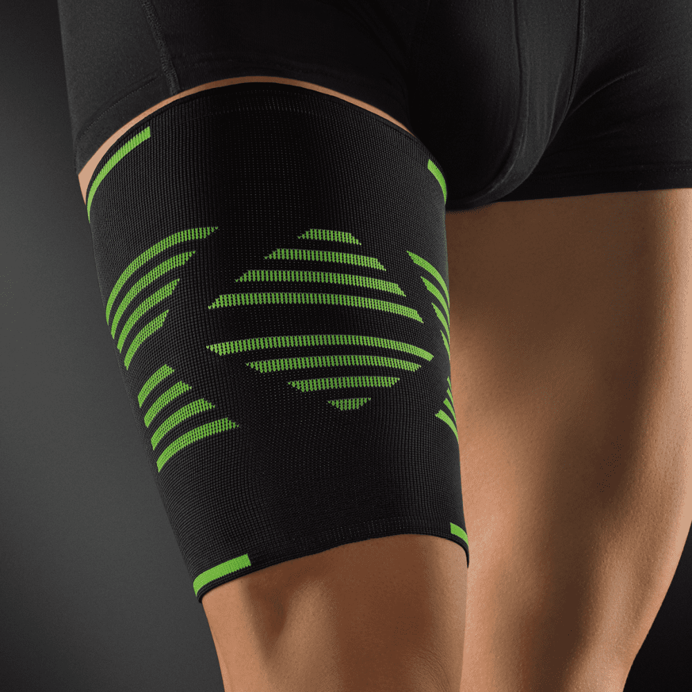 Bort ActiveColor Sport Thigh Support, Black-Green