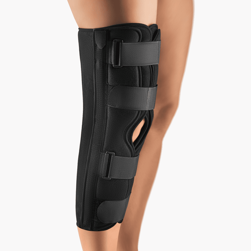 Bort Immob Knieschiene mit Patella-Aussparung, schwarz – Bild 2