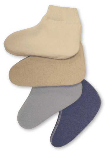 Fußwärmer/Bettschuhe 50% Angora natur (Paar)
