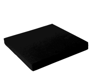 Sitzkissen EcoKiss mit Rutschstopp Höhe 5 cm schwarz