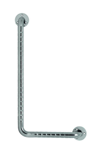 Edelstahl-Stützgriff L-Form 30x61 cm chrom