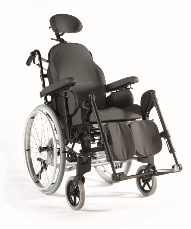 Rollstuhl Breezy Relax 2,TrBr, Dartex, Kopfstütze, Gurt, Therapietisch, Seitenpelotten