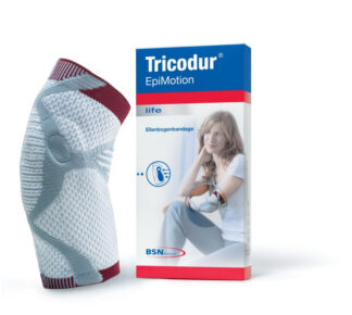 Ellenbogenbandage Actimove EpiMotion, weiß-grau-bordeaux