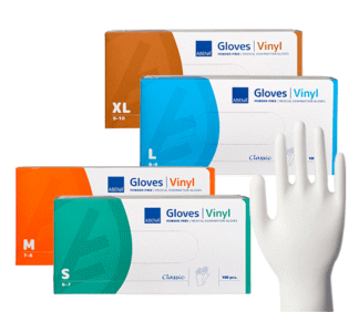 ABENA Vinyl-Handschuhe puderfrei transparent (VPE: 100 Stück)