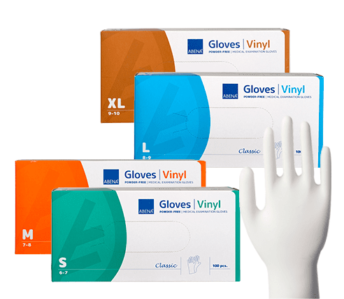 ABENA Vinyl-Handschuhe puderfrei transparent (VPE: 100 Stück)