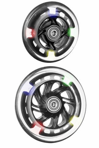 Rad mit Leuchtdioden transparent, Nabenlänge 25