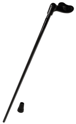 Gehstock Fischergriff, ablängbar schwarz