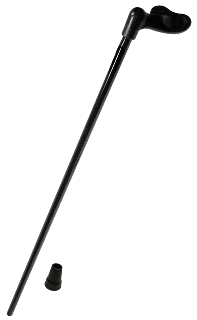 Gehstock Fischergriff, ablängbar schwarz