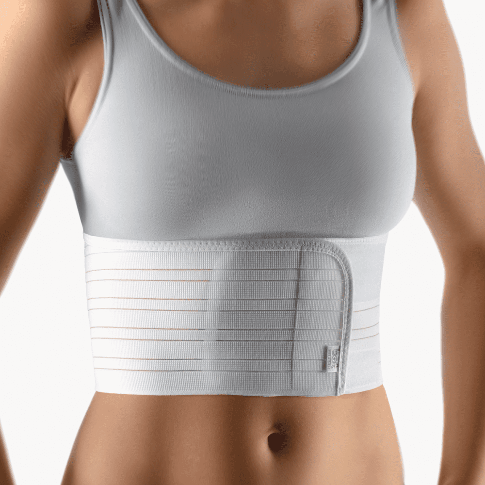 Bort elastischer Rippengürtel für Damen, weiß