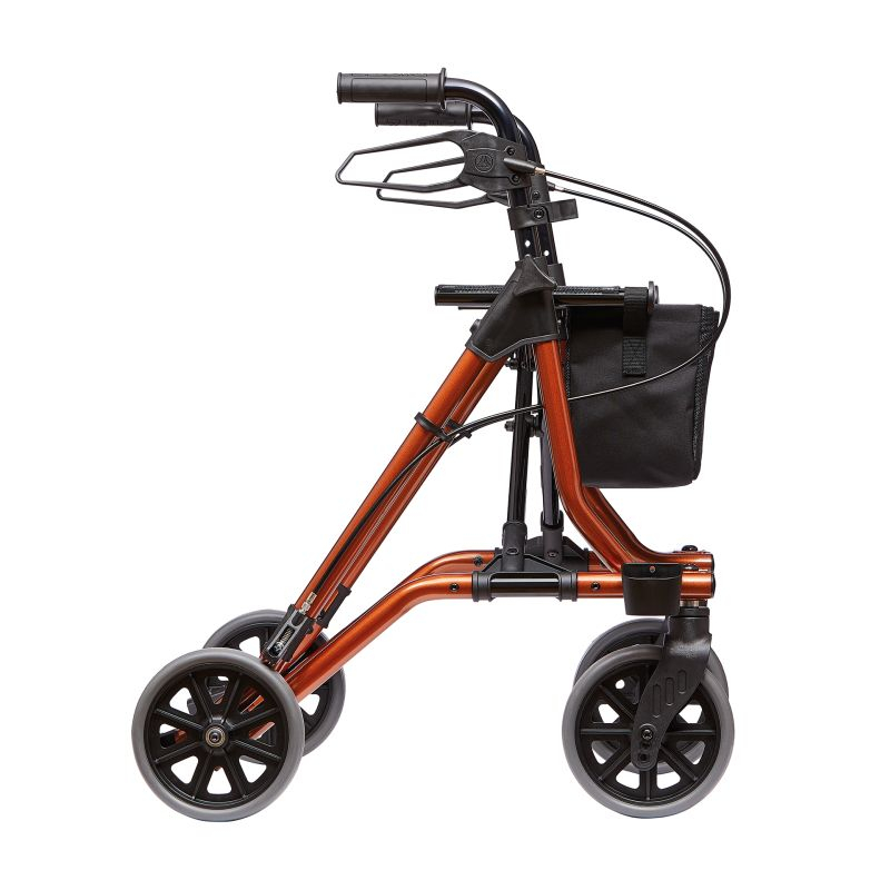 Rollator TAiMA M mit Stockhalter u.Netz,PU, braun-metallic – Bild 2