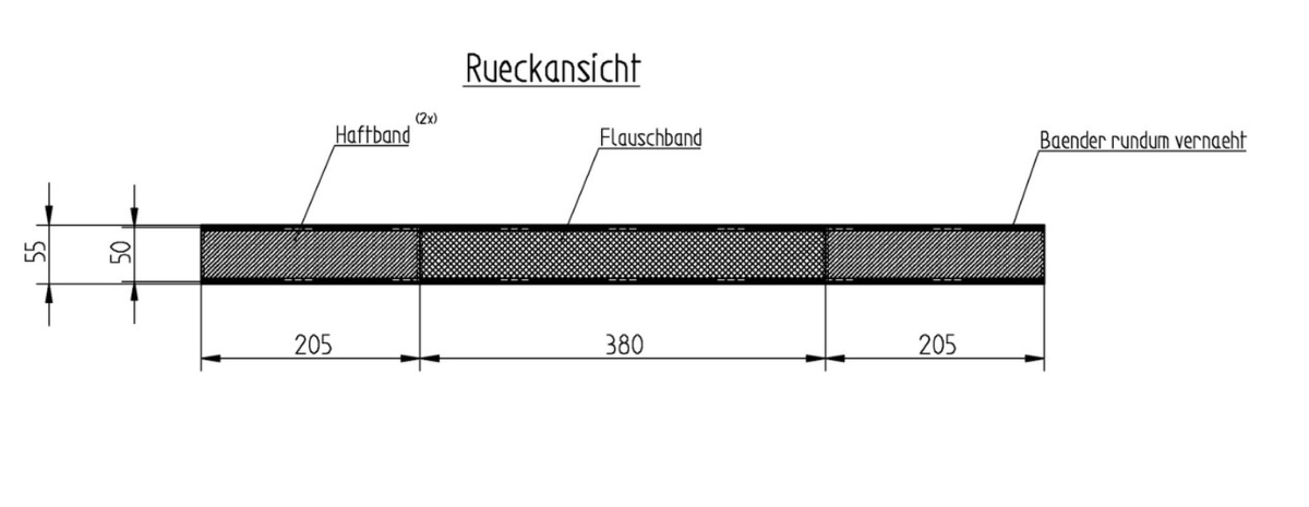 Wadenband mit Klettverschluss / Beingurt SB 38-58, schwarz – Bild 2