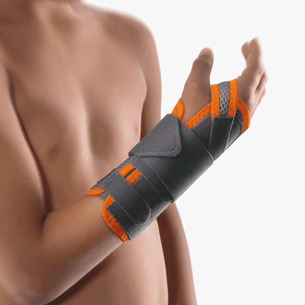Bort Handgelenkbandage ManuStabil kurz für Kinder, grau