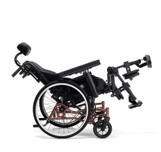 Multifunktionsrollstuhl Inovys II Evo mit Trommelbremse B23.BZ8.AB6.C89.B74.L58C kupfer