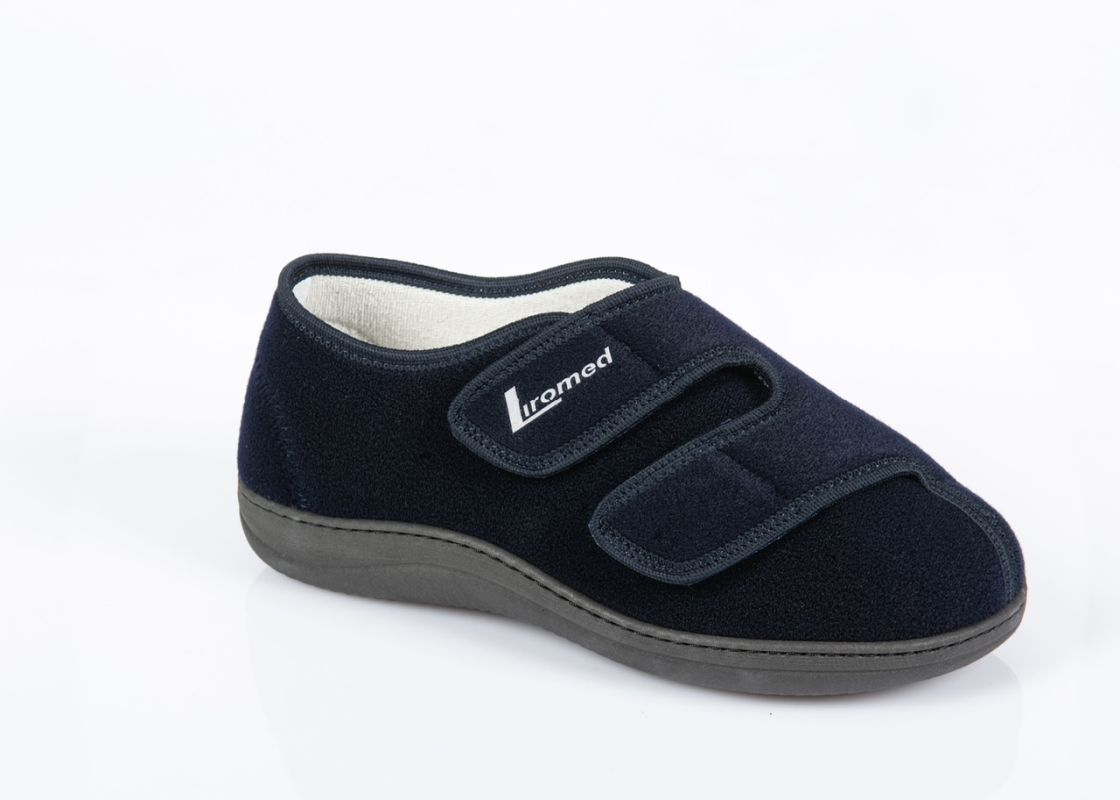 Verbandschuhe Liromed marine-blau, flach, klett, 40°C waschbar (Paar)