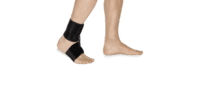 FOOT-UP BARFUSS klettbare Zusatzbandage für Fußheberorthese, schwarz