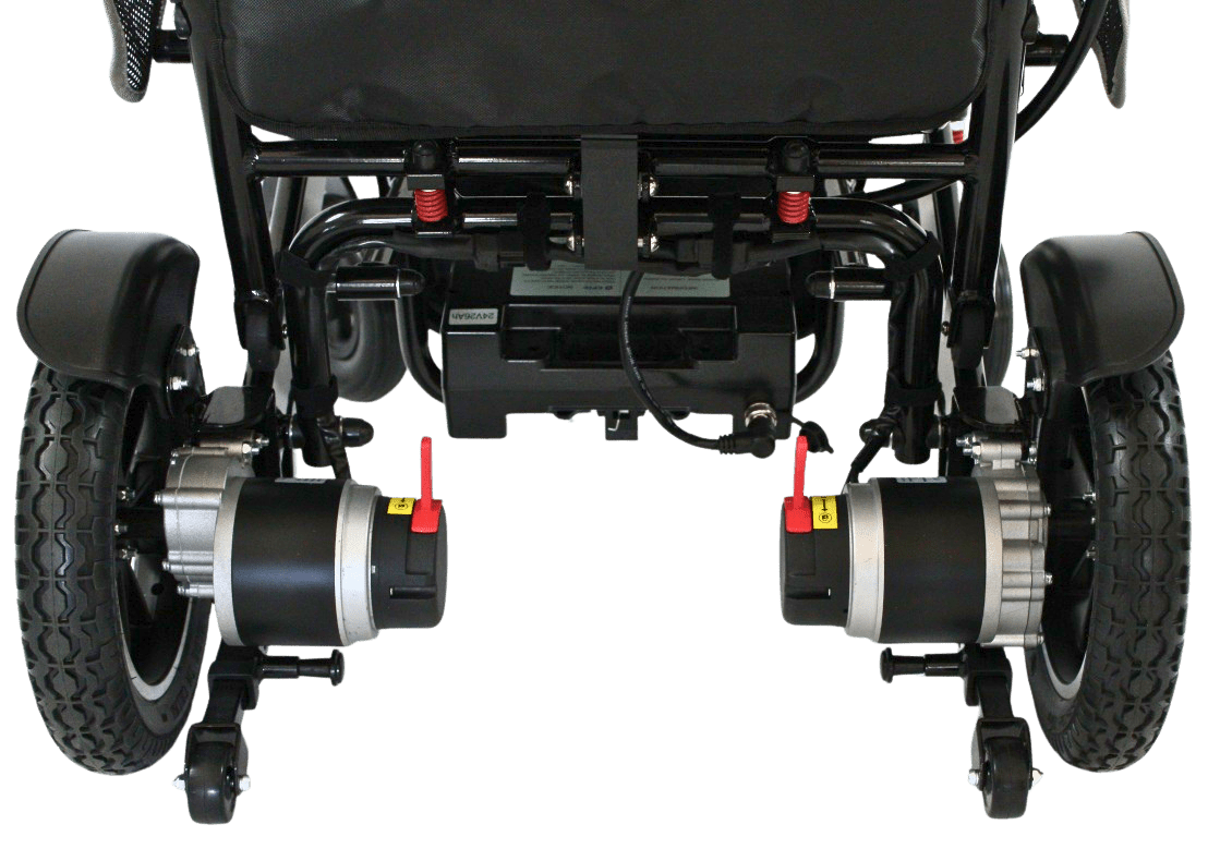 Elektrorollstuhl Weser XXL, 6 km/h, schwarz, faltbar, 24V 26Ah Lithium – Bild 4