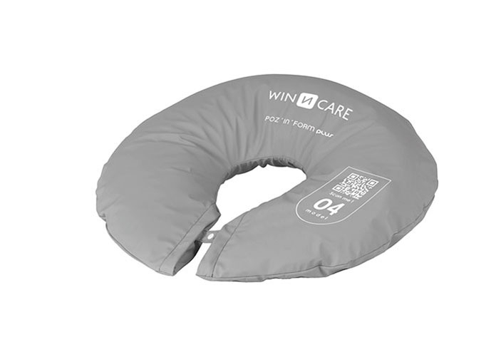 Poz-In-Form plus rundes Kissen, grau 50 x 45 x D10 cm
