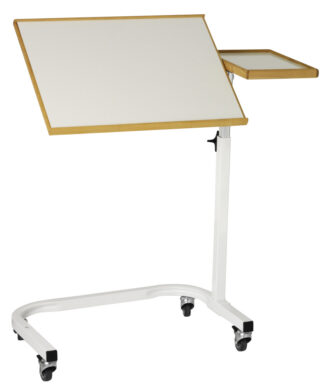 Betttisch NORDIC WEISS mit Seitenablage