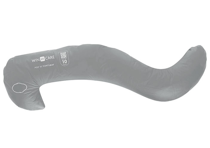 Poz-In-Form plus seitliches 30° Positionierungskissen, grau 170 x 55 x 15 cm
