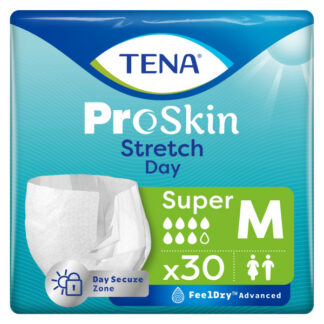 Inkontinenzhosen TENA Proskin Stretch Day Super M, Hüftumfang 86-116 cm (1 Karton: 2 x 30 Stück)