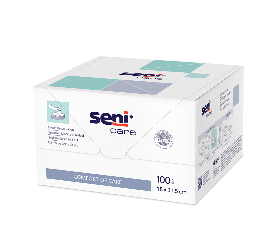 Seni Care Hygienetücher Air-Laid 18 x 31,5 cm (VPE: 100 Stück) – Bild 2