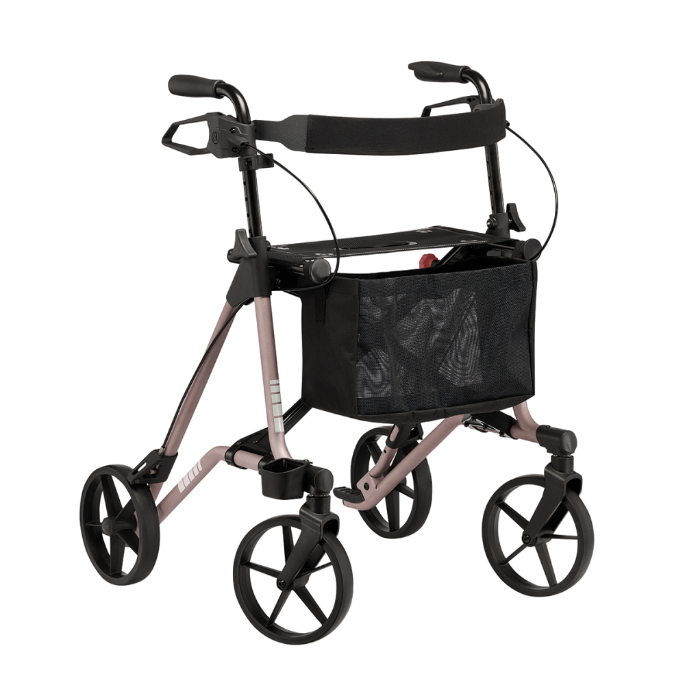 Leichtgewicht-Rollator TAIMA M-E mit Rückengurt und Tasche (Dietz) – Bild 2