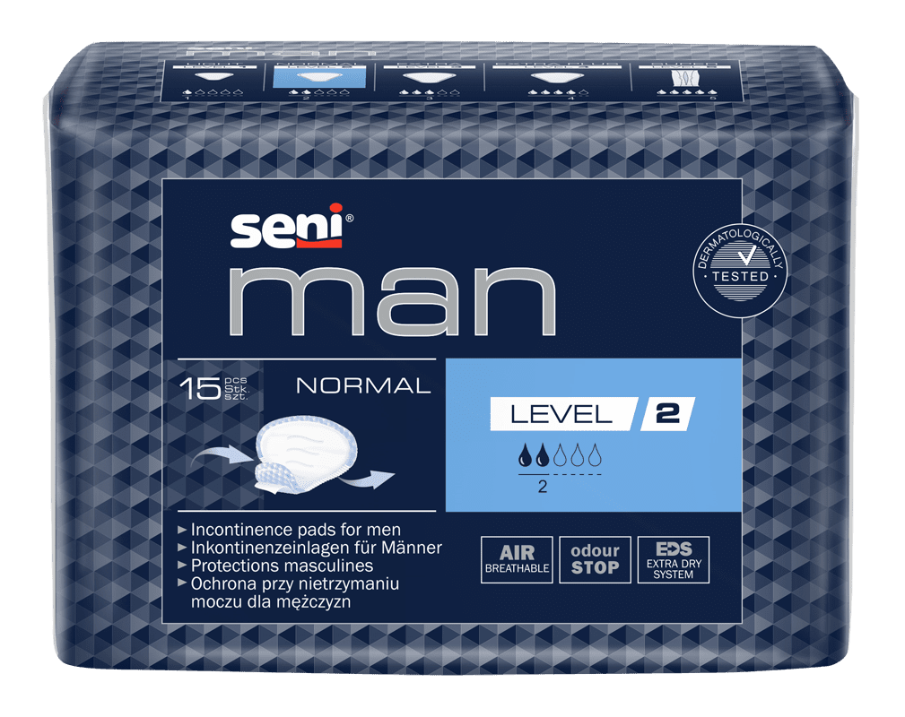 Inkontinenzeinlagen Seni Man Normal Level 2 (1 Karton: 16 x 15 Stück)