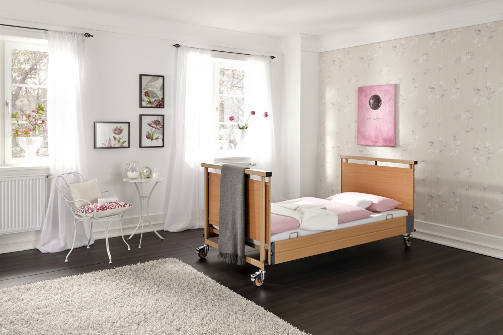 Burmeier Pflegebett Allura II, 24V 4-geteilt, 120x200cm,Holz – Bild 4