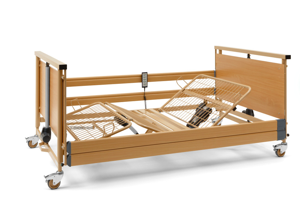 Burmeier Pflegebett Allura II, 24V 4-geteilt, 120x200cm,Holz
