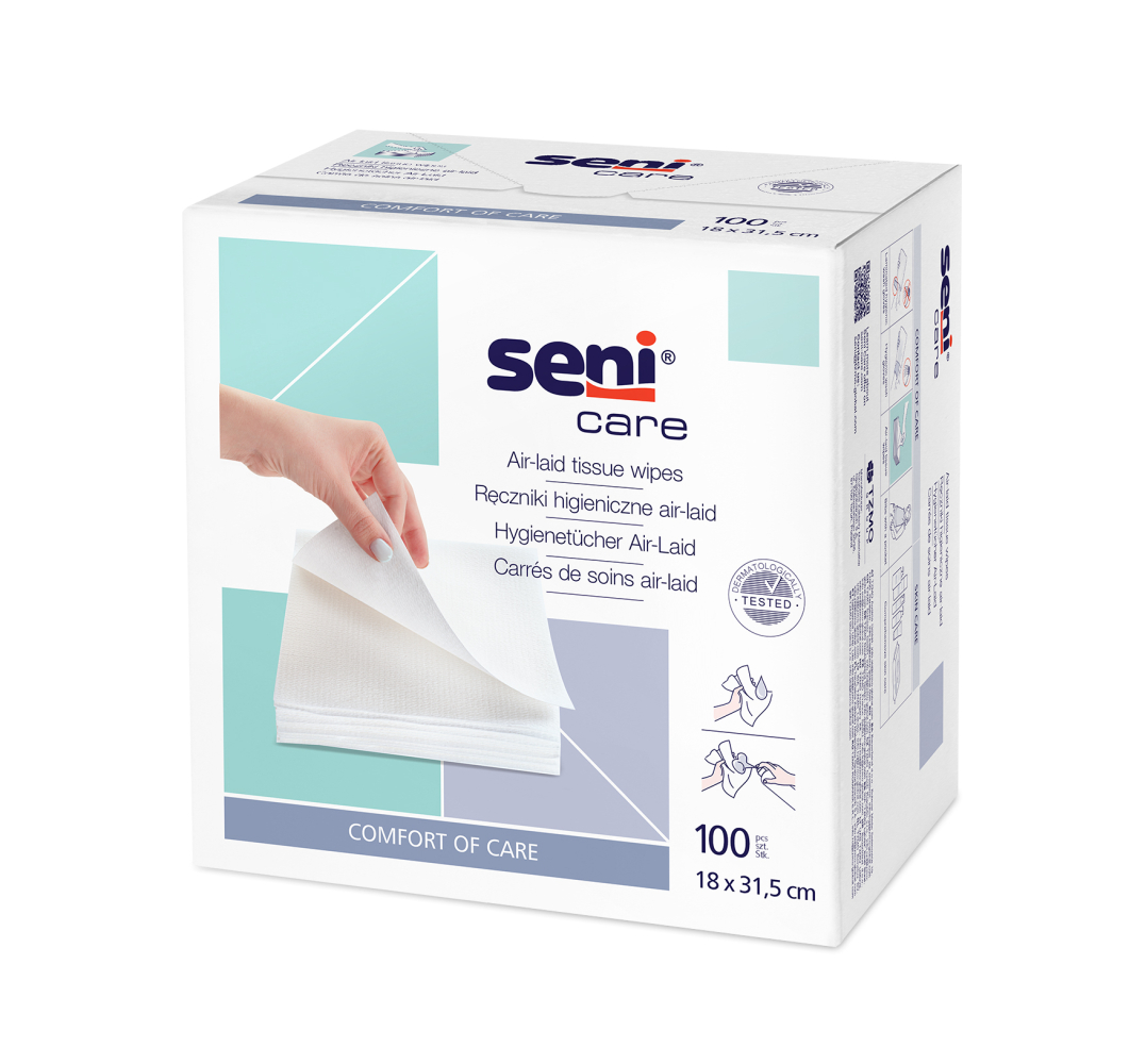 Seni Care Hygienetücher Air-Laid 18 x 31,5 cm (VPE: 100 Stück)