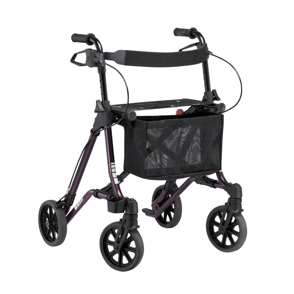 Leichtgewicht-Rollator TAIMA M2 mit Rückengurt, Tasche und Einhandbremse (Dietz)