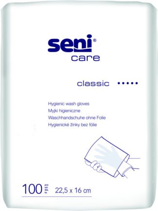 Seni Care Classic Wash Mitts 225 x 160 mm (pack of 100)