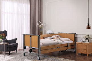 Pflegebett Ecofit S 90 mit Seitengitter 90 x 200 cm, Buche nur in 2er Schritten bestellbar