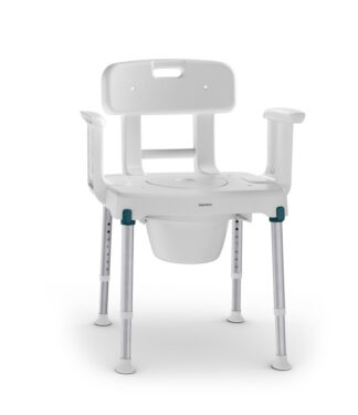 Dusch- und Toilettenstuhl Aquatec Pure Azure, feststehend