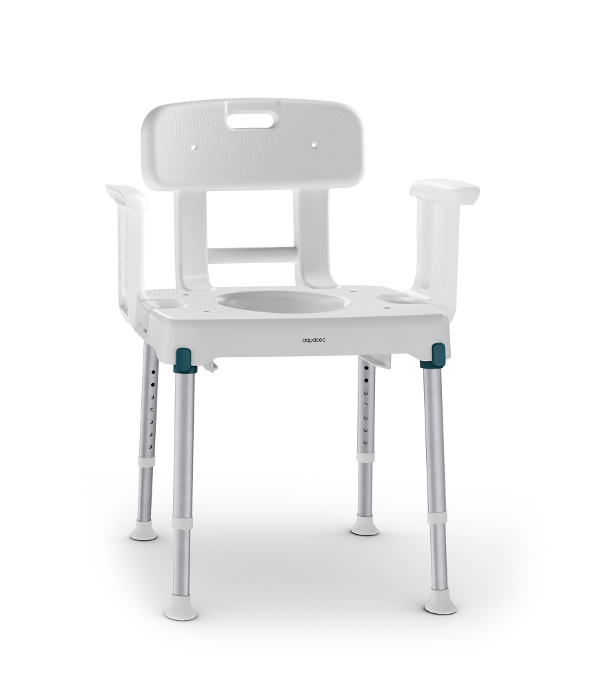 Dusch- und Toilettenstuhl Aquatec Pure Azure, feststehend – Bild 3