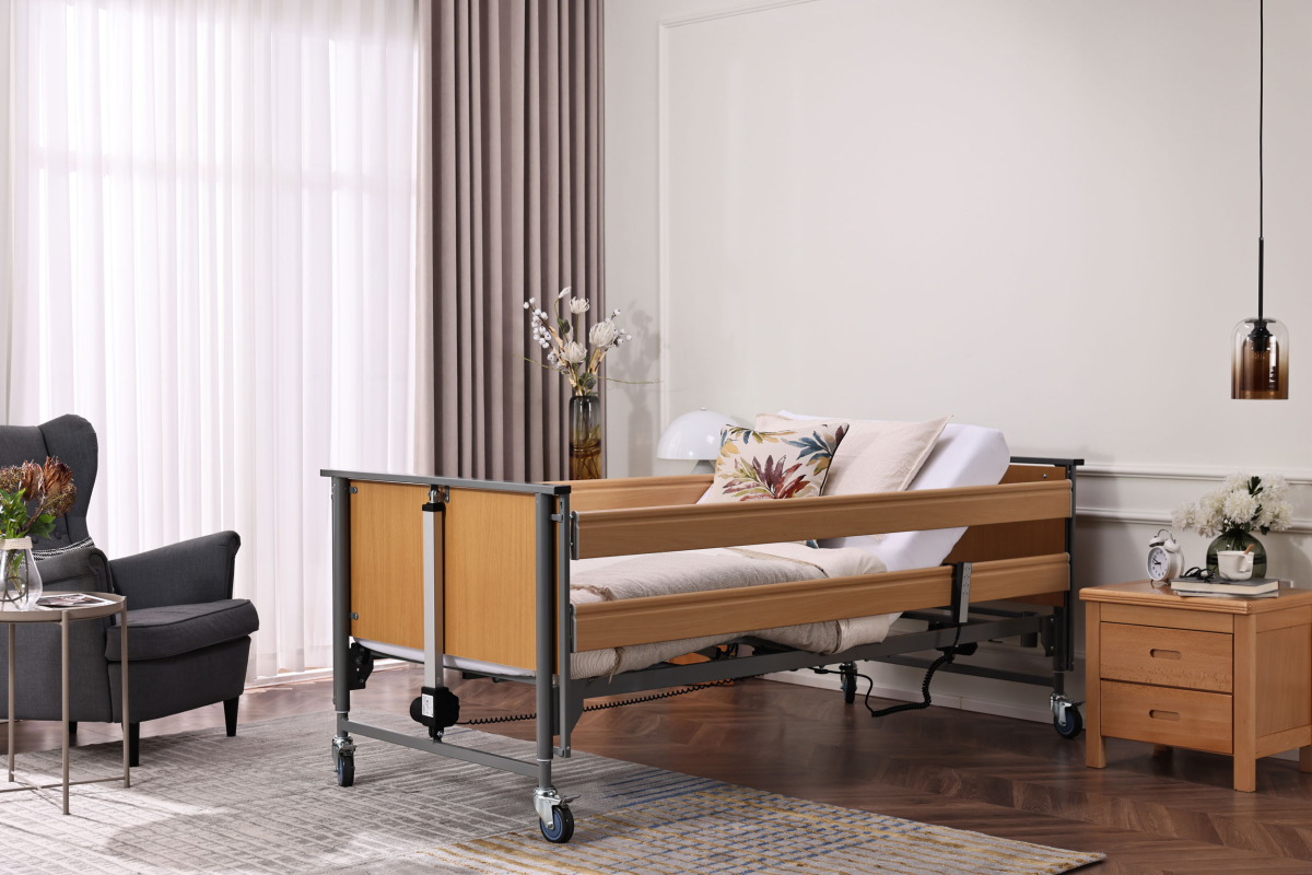 Pflegebett Ecofit S 90 mit Seitengitter 90 x 200 cm, Buche nur in 2er Schritten bestellbar – Bild 4
