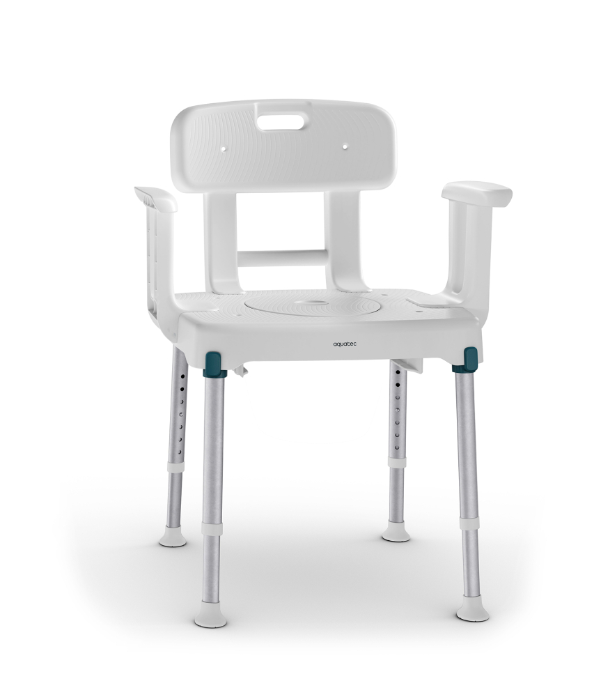 Dusch- und Toilettenstuhl Aquatec Pure Azure, feststehend – Bild 2