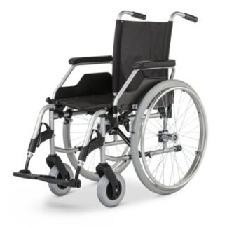 Rollstuhl Budget 9.050, Steckachse, TrBr, Seitenteile 577, silverline, PU SB 40 cm