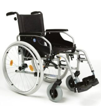 Rollstuhl D100, mit Trommelbremse . B03.B06.AP6.C29.5.B74.B80,silber SB 38 cm
