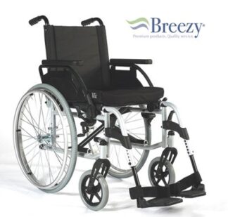 Rollstuhl Breezy Unix 2, Steckachse, TrBr, brillantsilber SB 38 cm