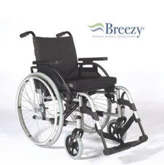 Rollstuhl Breezy Parix 2, Steckachse, brillantsilber SB 43 cm